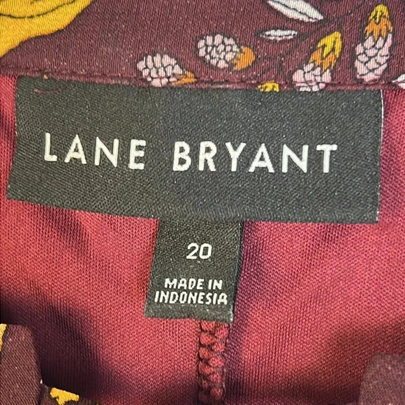 Lane Bryant Sleeveless Floral Accordion Pleated Dress Sz 20 Lined Keyhole Front - Picture 12 of 15